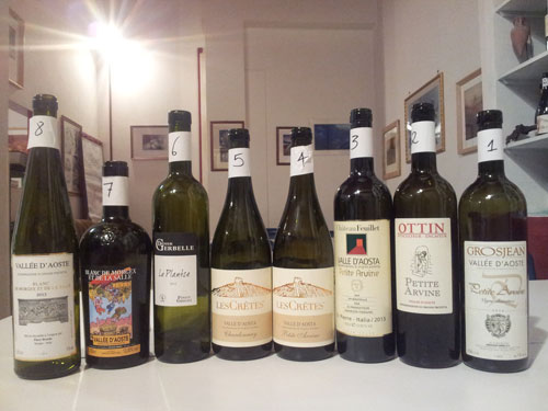 Degustazione vini bianchi della Valle d’Aosta - Porthos Edizioni